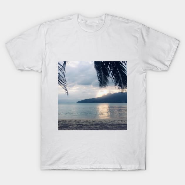 Sunset at the beach T-Shirt by Shineyarts